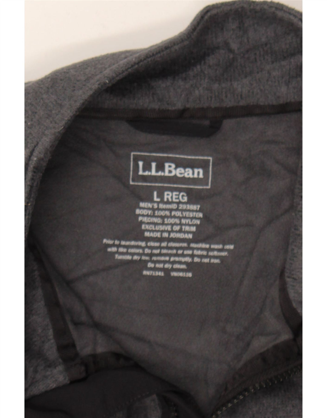 L.L.BEAN Mens Tracksuit Top Jacket Large Grey Polyester Vintage L.L.Bean and Second-Hand L.L.Bean from Messina Hembry 