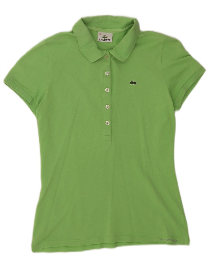 Lacoste Damen-Poloshirt, Größe 40, mittelgrüne Baumwolle