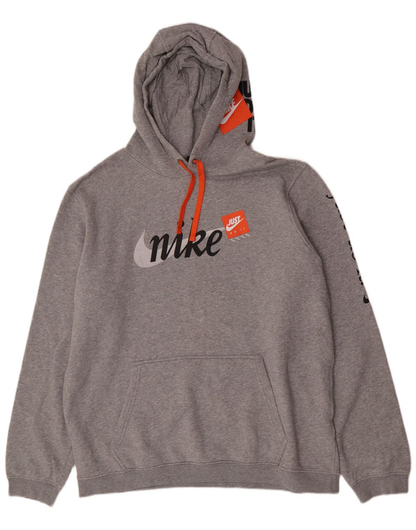 Adidas Mens Graphic Hoodie Jumper XL Cinza Algodão