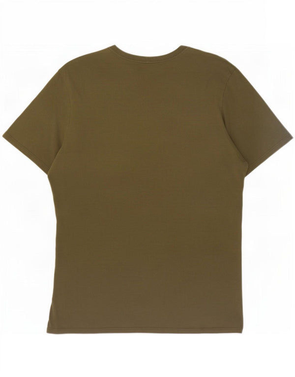 Nike Camiseta gráfica de corte atlético para hombre, talla grande, algodón caqui