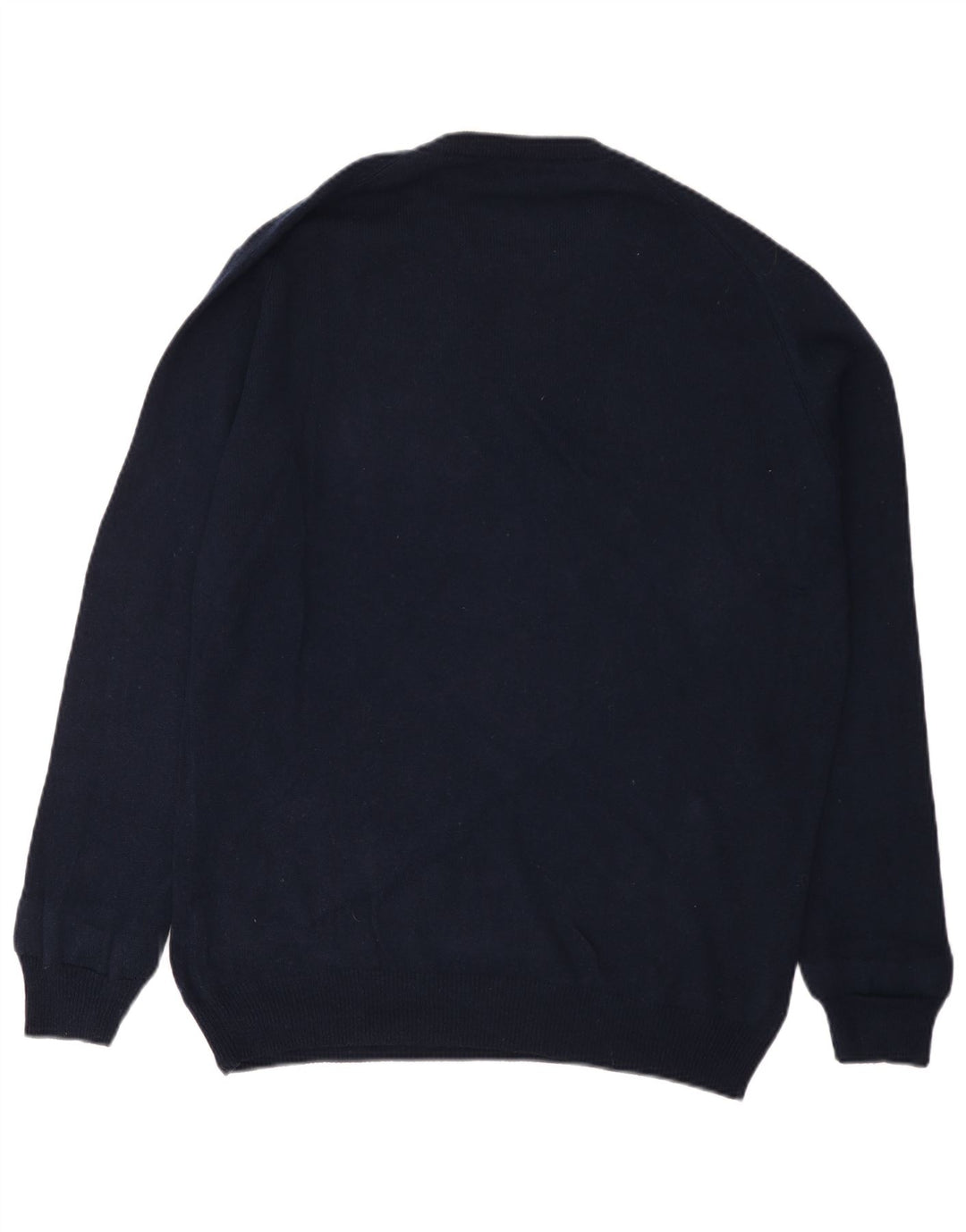 Marlboro Classics Mens Crew Neck Jumper Sweater XL Navy Blue Wool