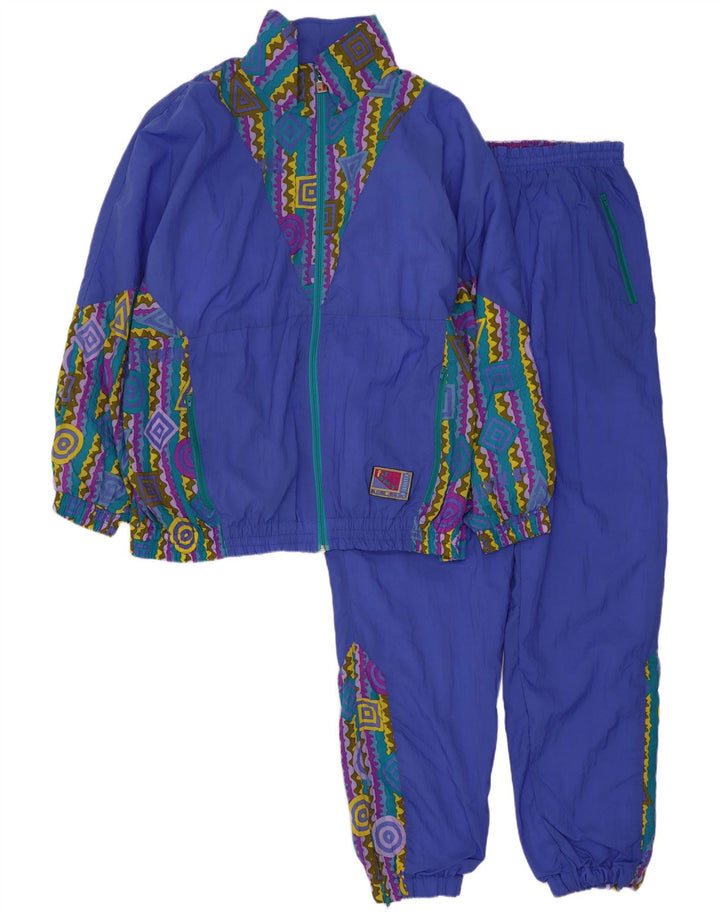 J Jeantex Survêtement Complet Coupe Ample Homme Bleu Moyen Géométrique Polyamide