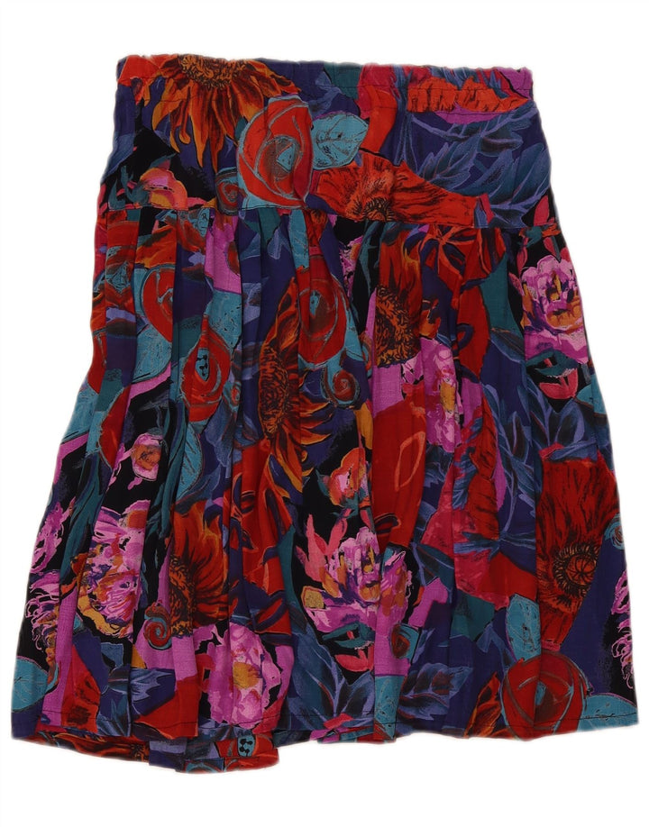 jupe plissée femme vintage W30 Medium Multicolore Floral