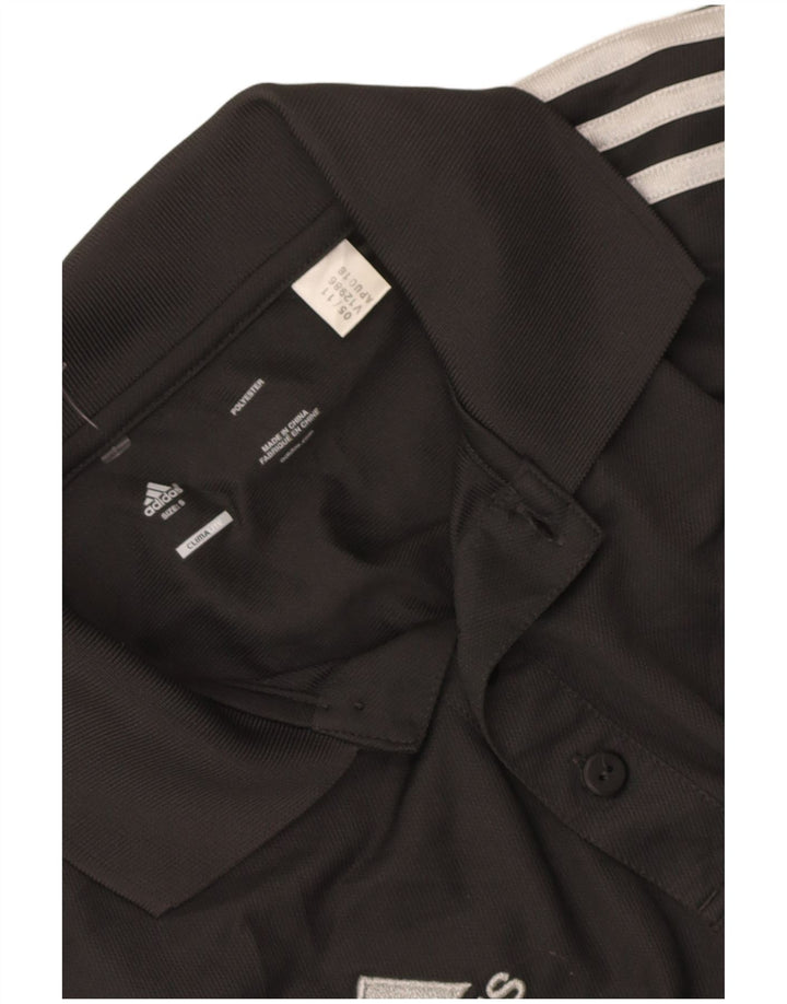 Adidas Mens Liverpool Graphic Polo Shirt Small Grey Colourblock Polyester