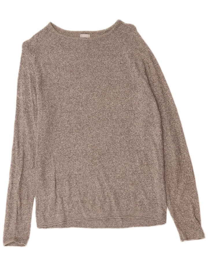 Zara Mens Top Long Sleeve Large Grey Flecked