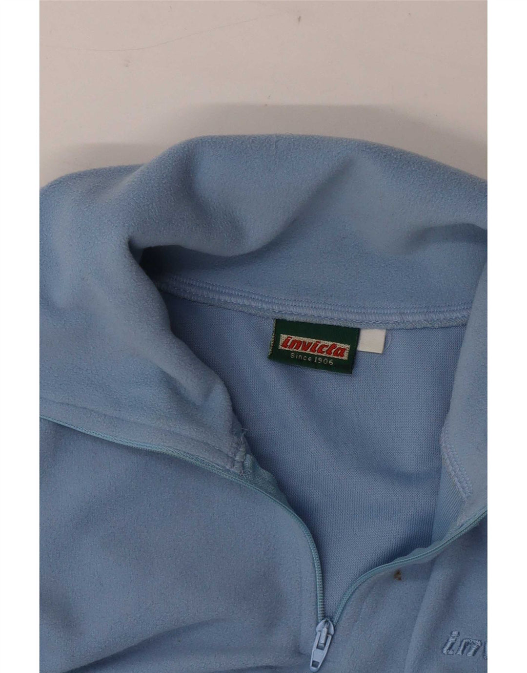 Invicta Womens Zip Neck Fleece Jumper UK 16 Large Blue