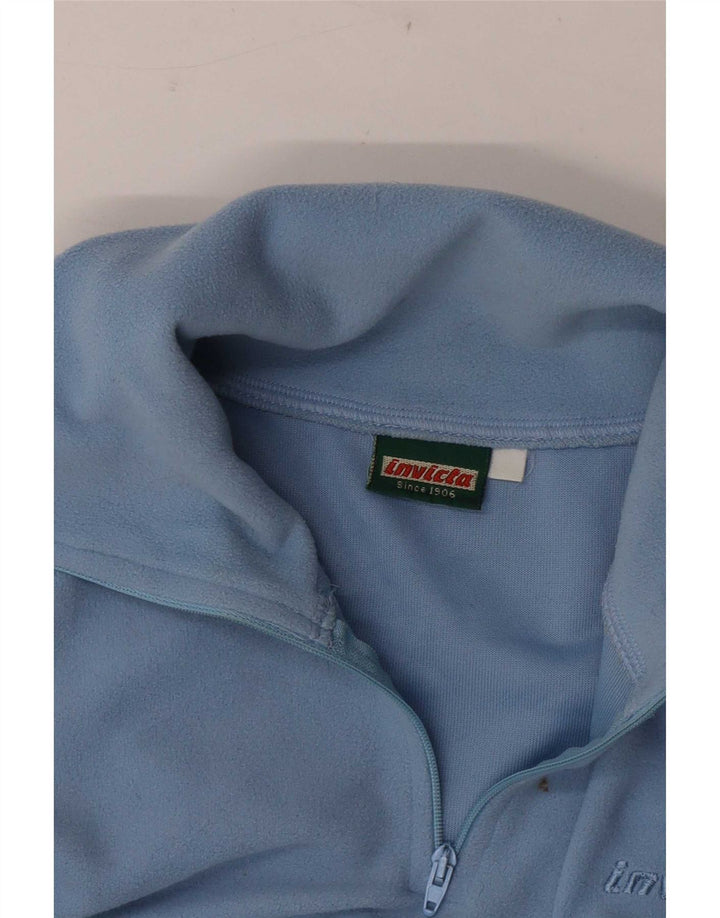 Invicta Womens Zip Neck Fleece Jumper UK 16 Large Blue