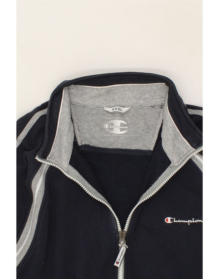 CHAMPION Mens Tracksuit Top Jacket 3XL Navy Blue Cotton