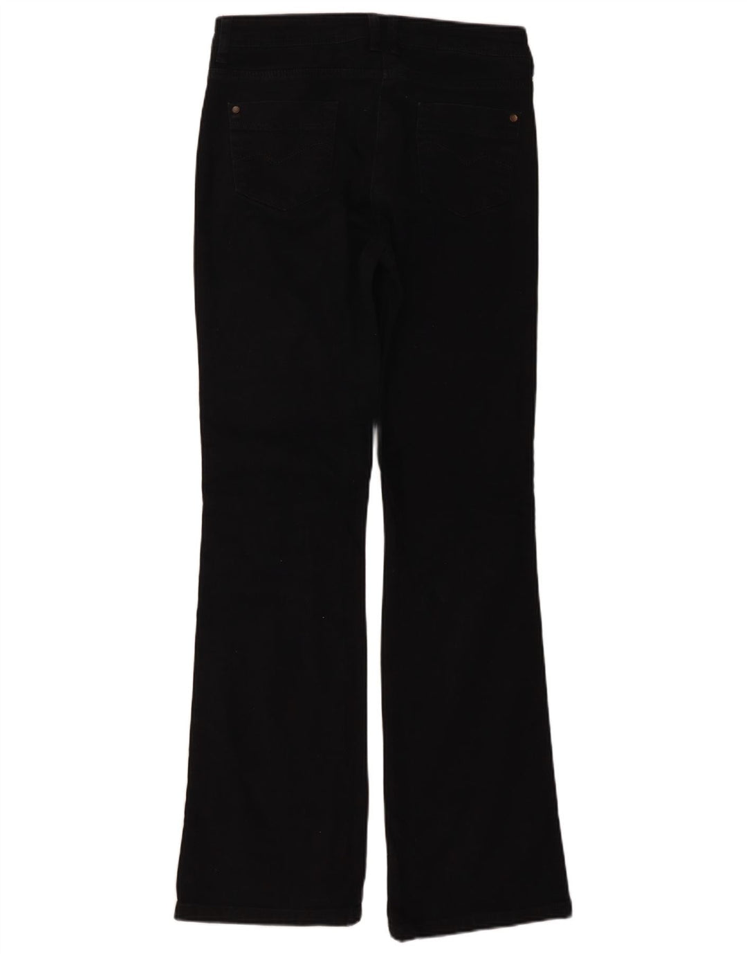 Marks & Spencer Womens Long Bootcut Jeans UK 10 Small W28 L33 Black Cotton