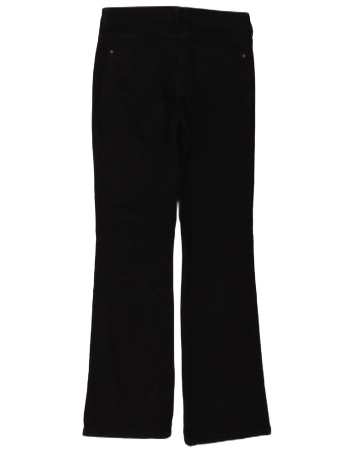 Marks & Spencer Womens Long Bootcut Jeans UK 10 Small W28 L33 Black Cotton