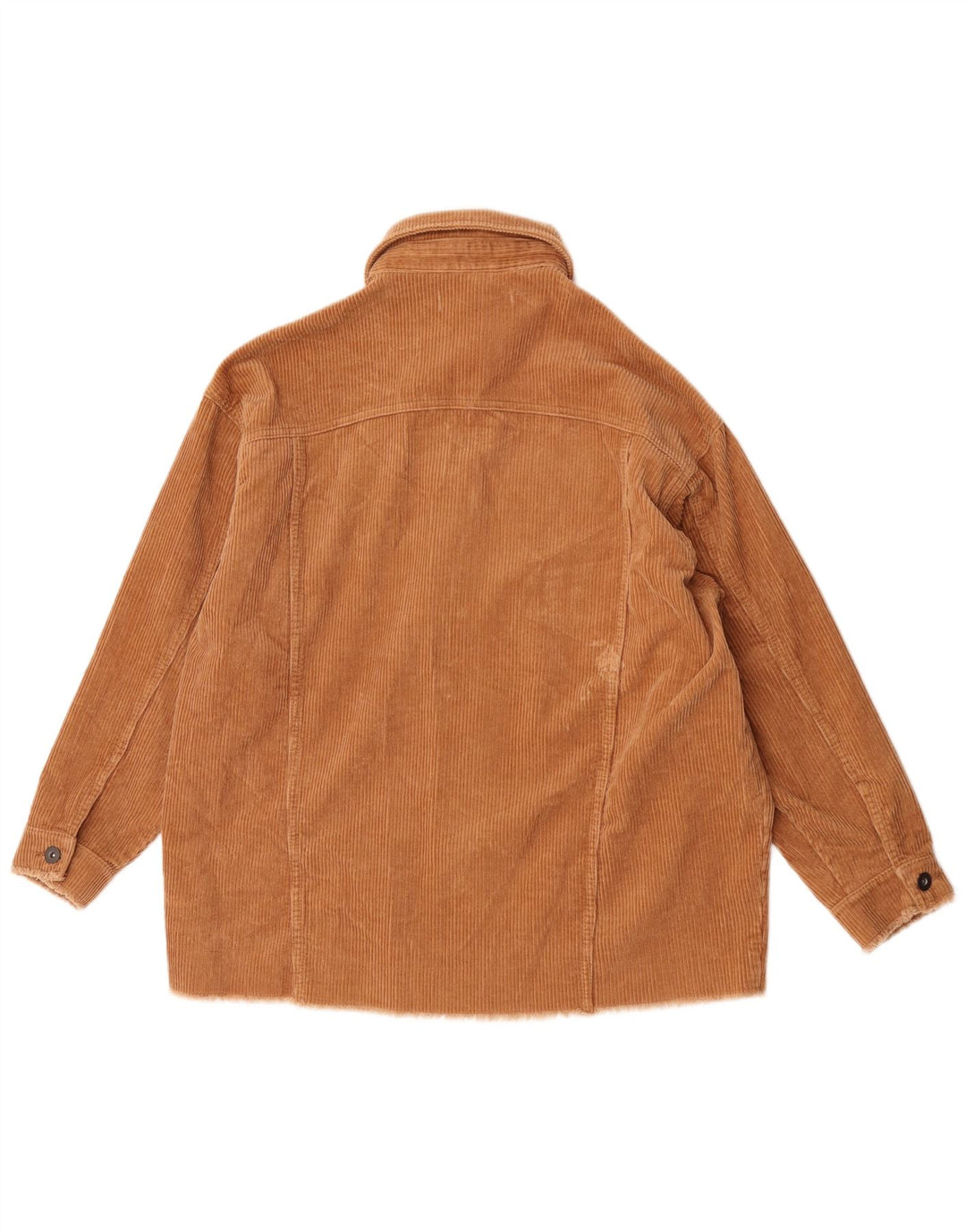 Zara Damen Übergroße Cordjacke UK 10 Small Braune Baumwolle