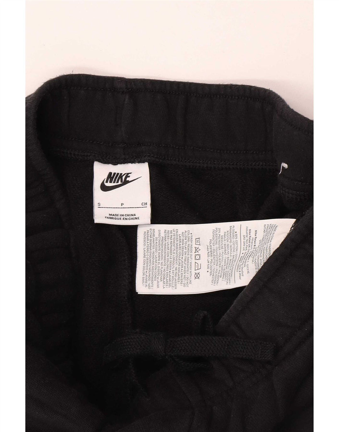 Nike Mens Tracksuit Trousers Joggers Small Black Cotton