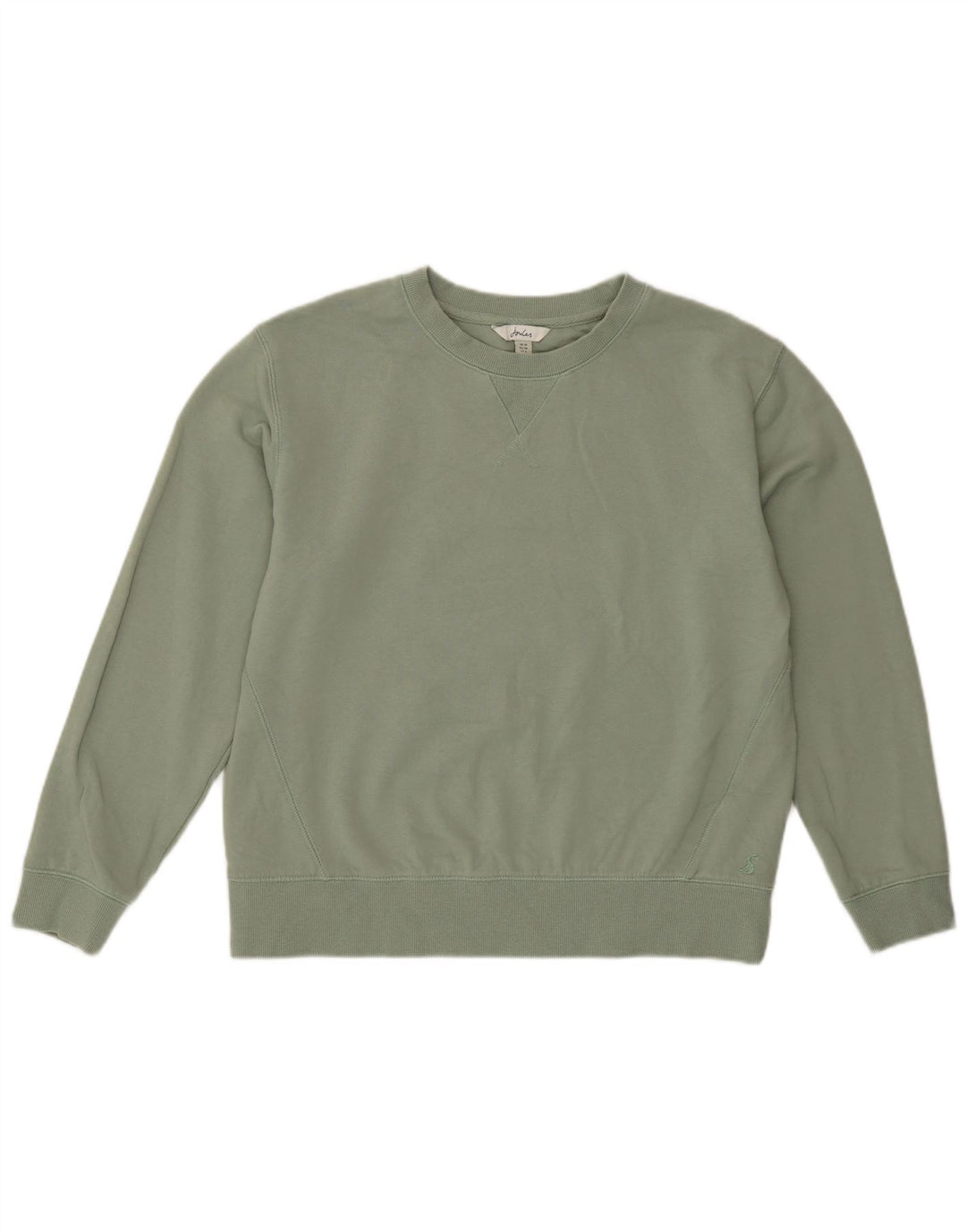 Joules Womens Oversized Sweatshirt Jumper UK 10 Small  Green Cotton