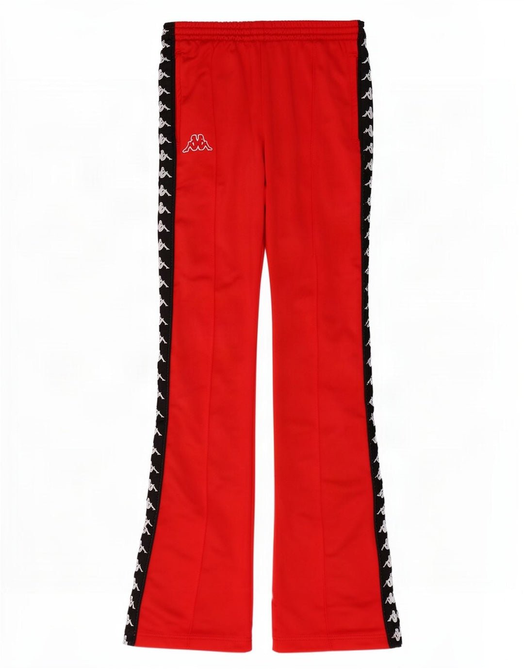 Kappa Womens Graphic Flare Tracksuit Trousers XS Red Polyester