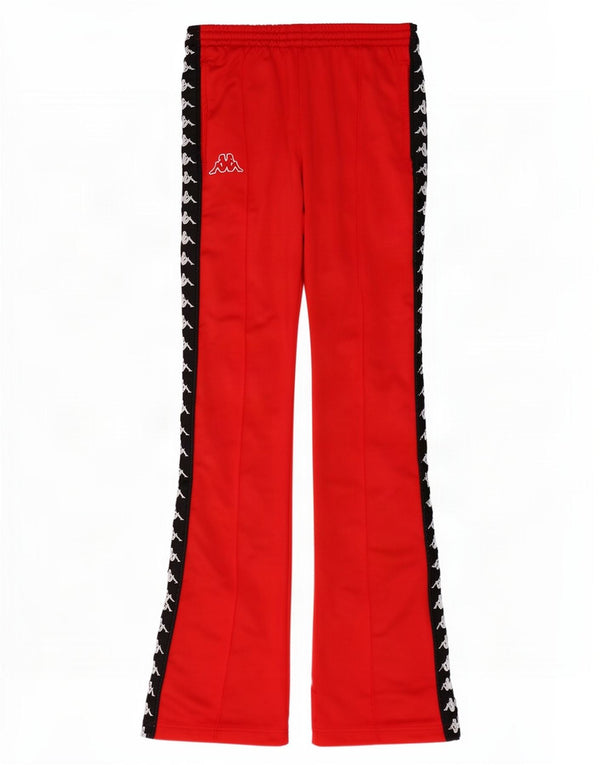 Kappa Pantalon de survêtement évasé graphique pour femme XS Rouge Polyester