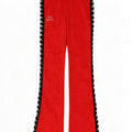 Kappa Womens Graphic Flare Tracksuit Trousers XS Red Polyester