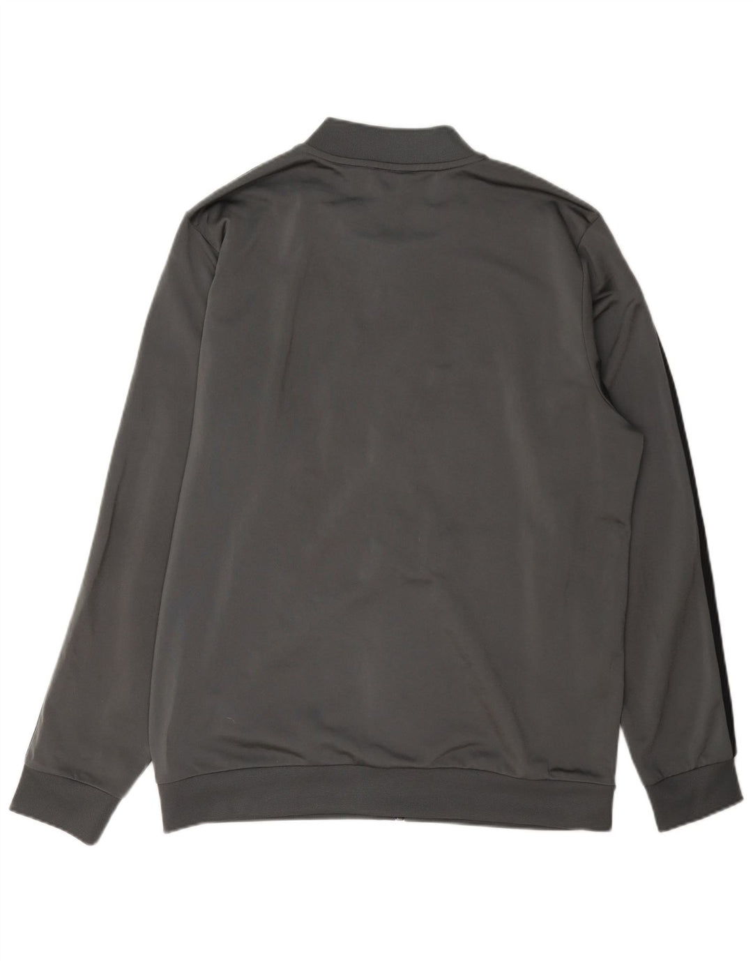 Giacca da ginnastica da uomo Adidas grande in poliestere grigio