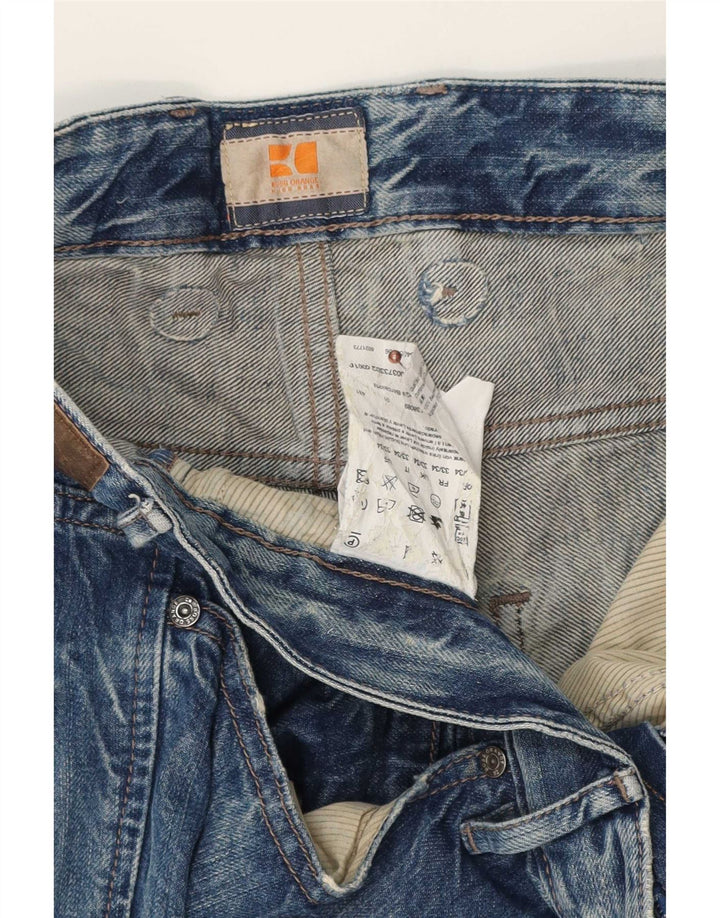 Мужские узкие джинсы Hugo Boss W33 L34 синие, хлопок