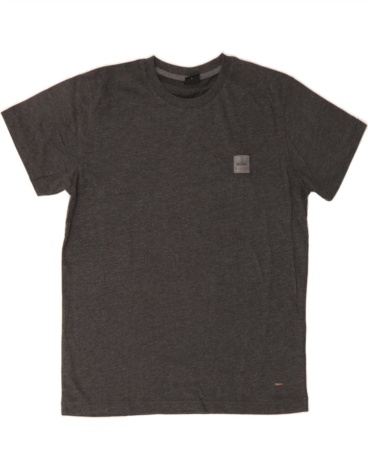 HUGO BOSS Mens T-Shirt Top Large Grey Cotton Vintage Hugo Boss and Second-Hand Hugo Boss from Messina Hembry 