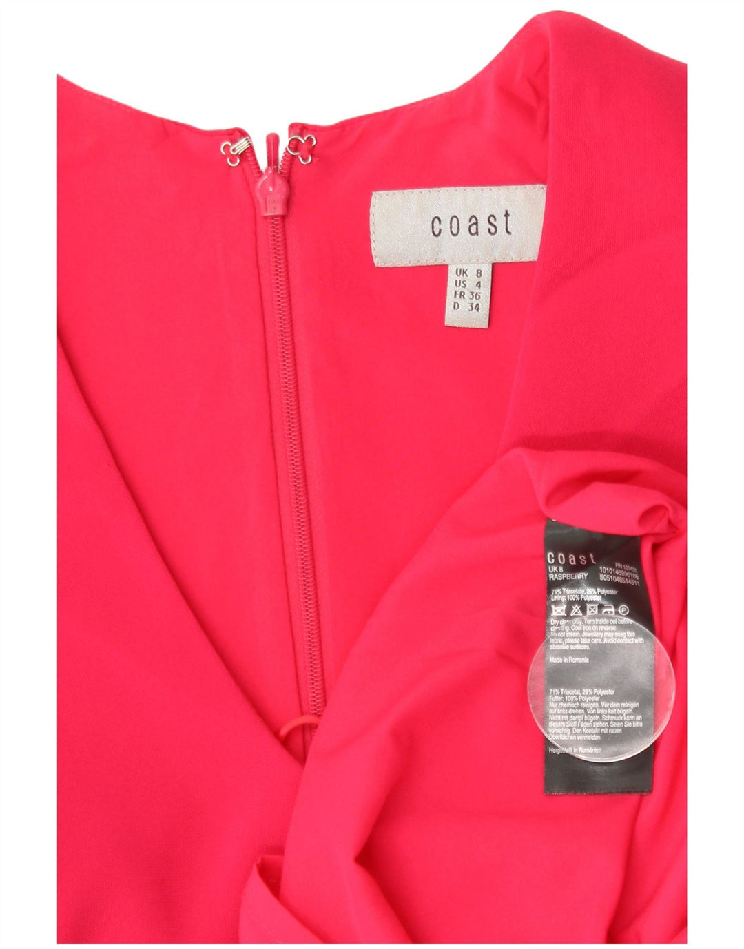 Coast Womens Bodycon Dress UK 8 Small Pink Triacetate