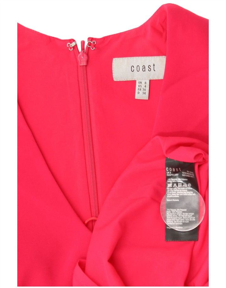 Coast Womens Bodycon Dress UK 8 Small Pink Triacetate