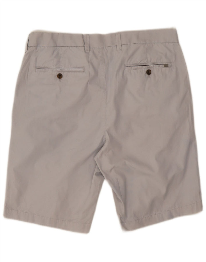 Marks & Spencer Mens Chino Shorts W34 Large Grey Cotton