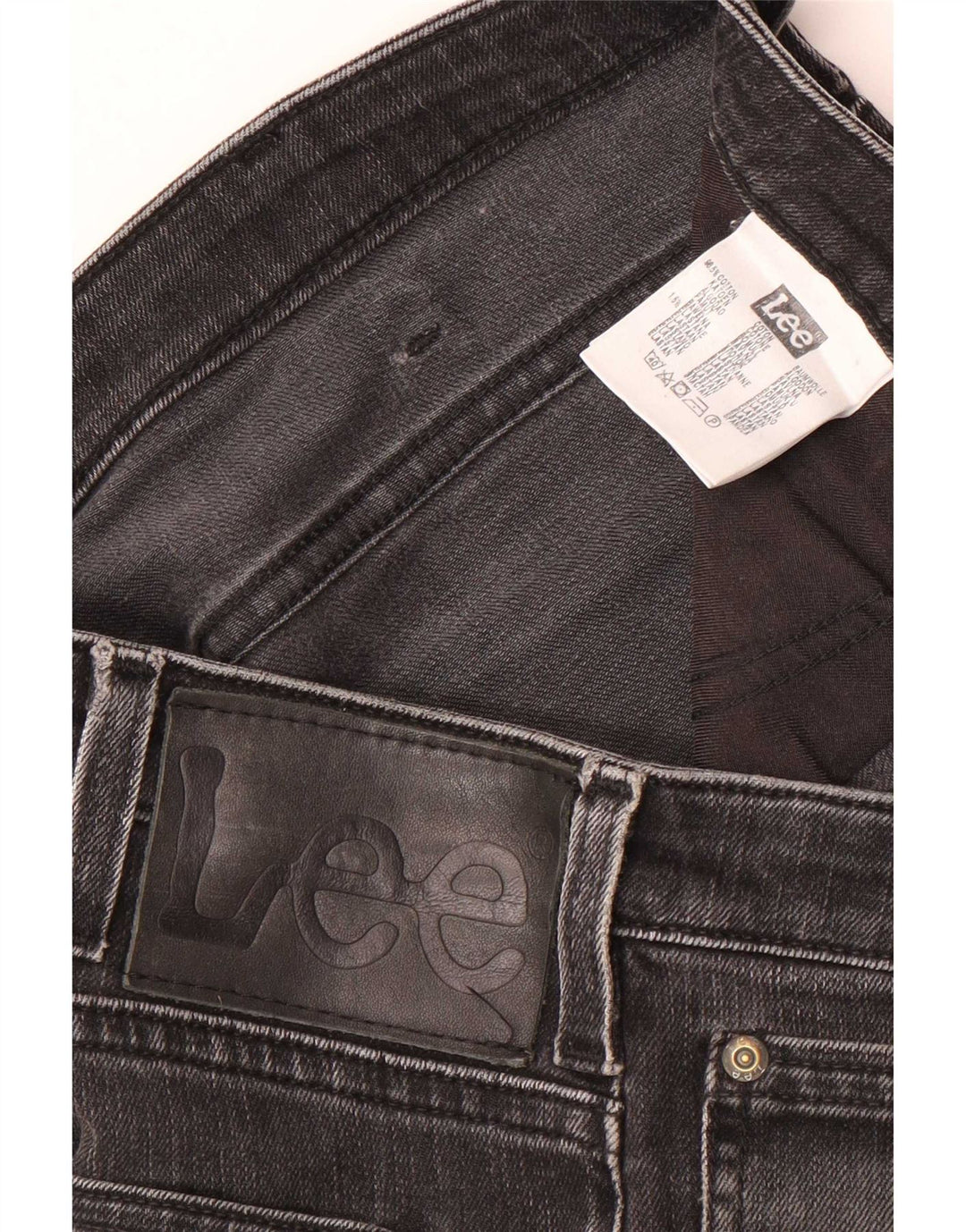 Lee Mens Slim Jeans W31 L34 Black Cotton