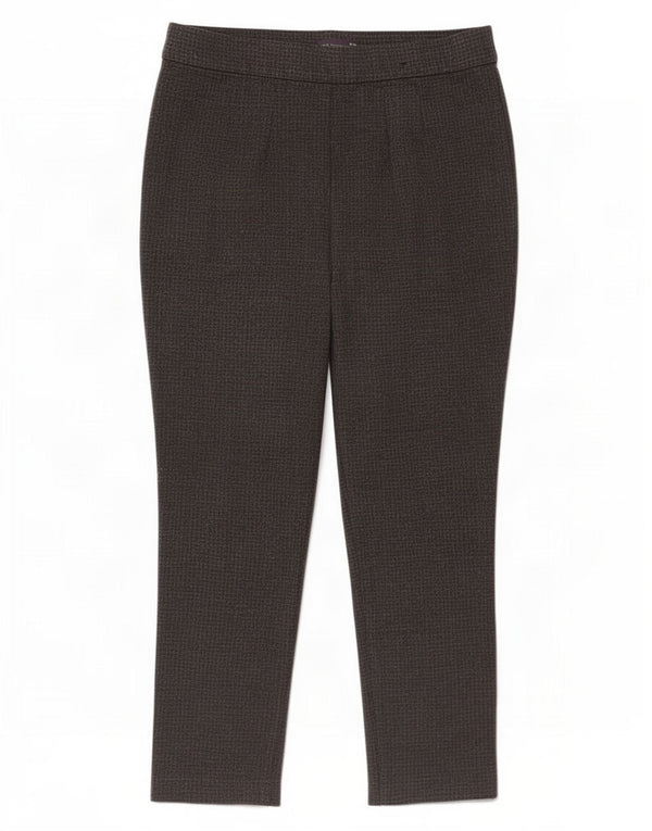 Marks & Spencer Womens Slim Trousers UK 16 Large W32 L27 Grey Houndstooth