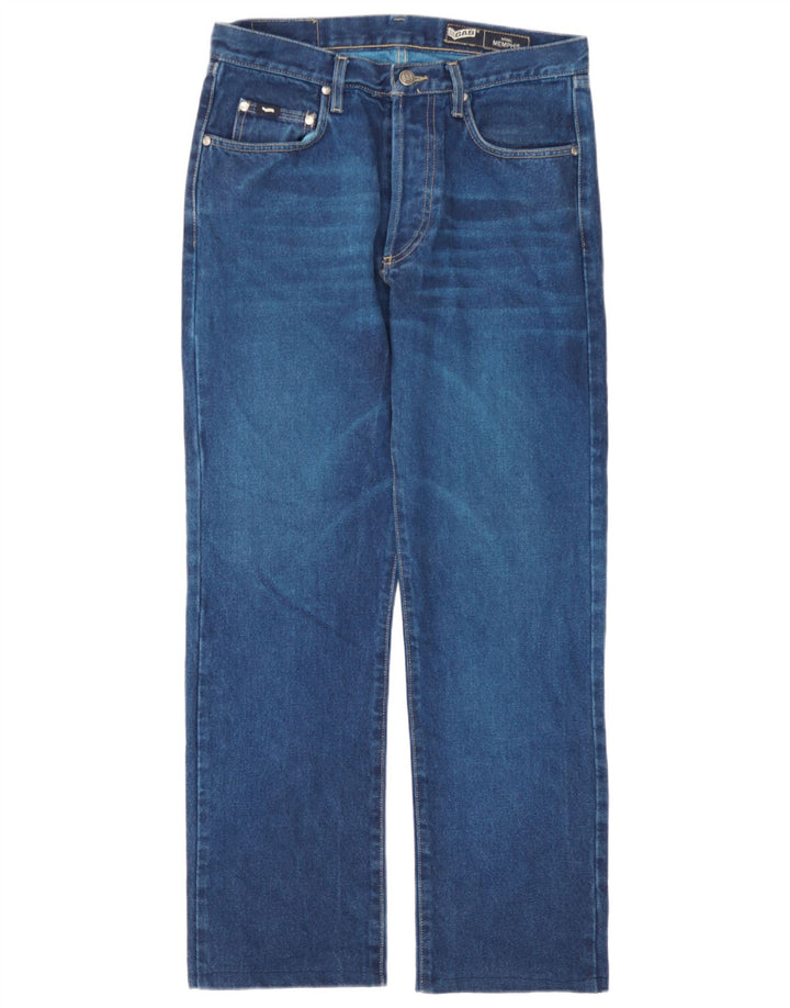 Gas Mens Straight Jeans W32 L28 Blue Cotton