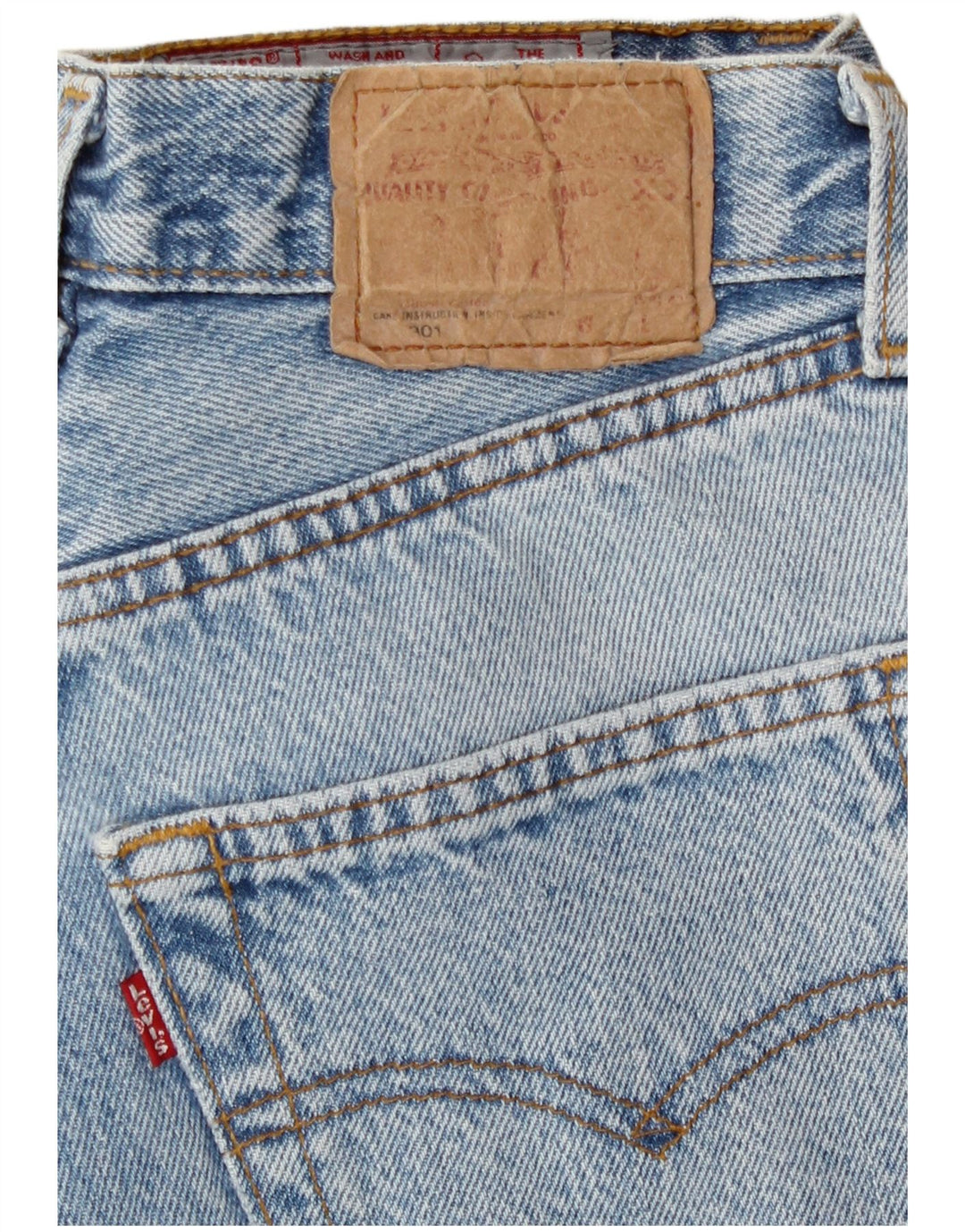 Levi's Womens 501 Straight Jeans W28 L27 Blue Cotton