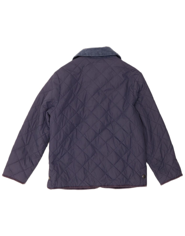 Jack Wills Womens Quilted Jacket UK 14 Medium Navy Blue Nylon