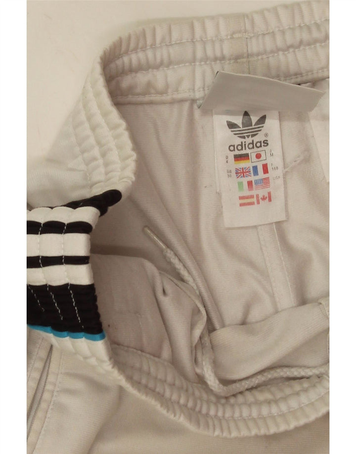 Adidas Mens Graphic Tracksuit Trousers Medium White Colourblock Polyester