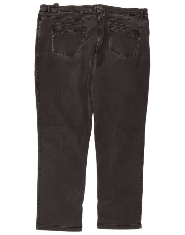 Женские прямые джинсы Marks & Spencer UK 24 4XL W40 L28, черный хлопок