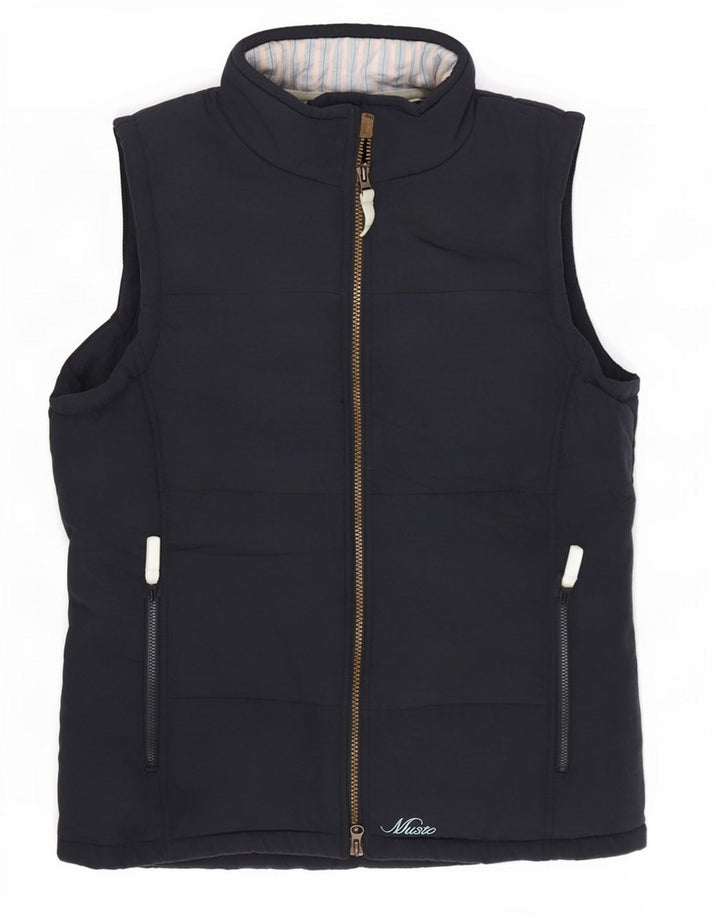 Musto γυναικείο padded Gilet UK 14 Large Navy Blue Polyester