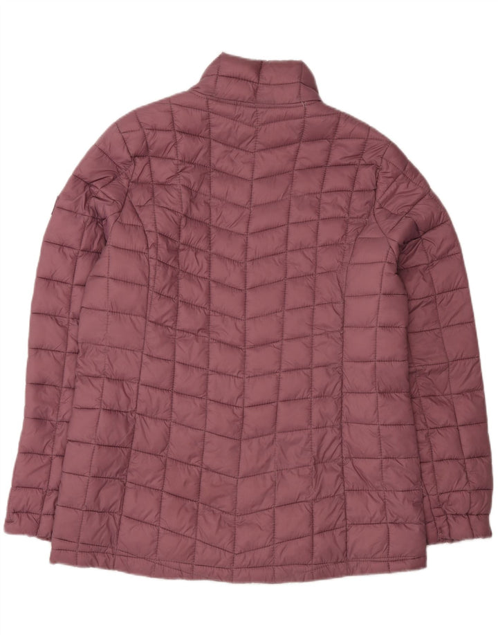 Reebok Womens Padded Jacket UK 14 Medium Maroon Polyester