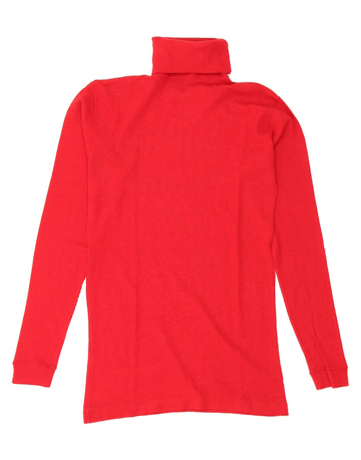 VINTAGE Womens Top Long Sleeve UK 16 Large Red Vintage Vintage and Second-Hand Vintage from Messina Hembry 