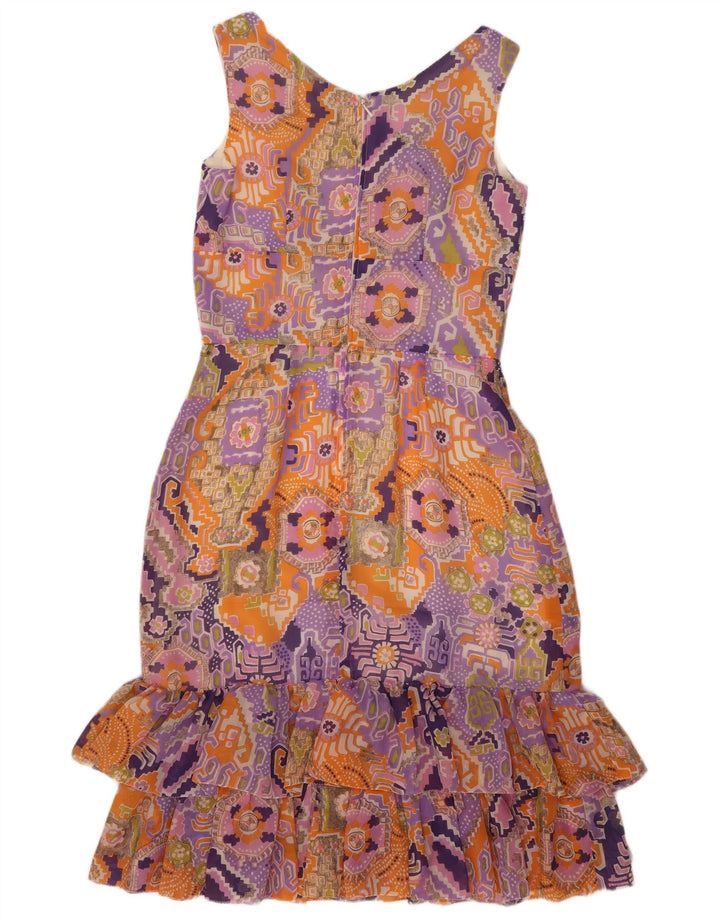 Murek Womens Sleeveless Sheath Dress EU 40 Medium Purple Geometric