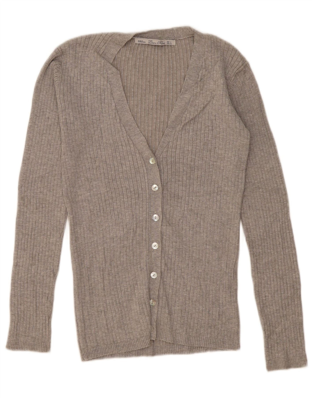 Zara Womens Cardigan Sweater UK 14 Large Grey