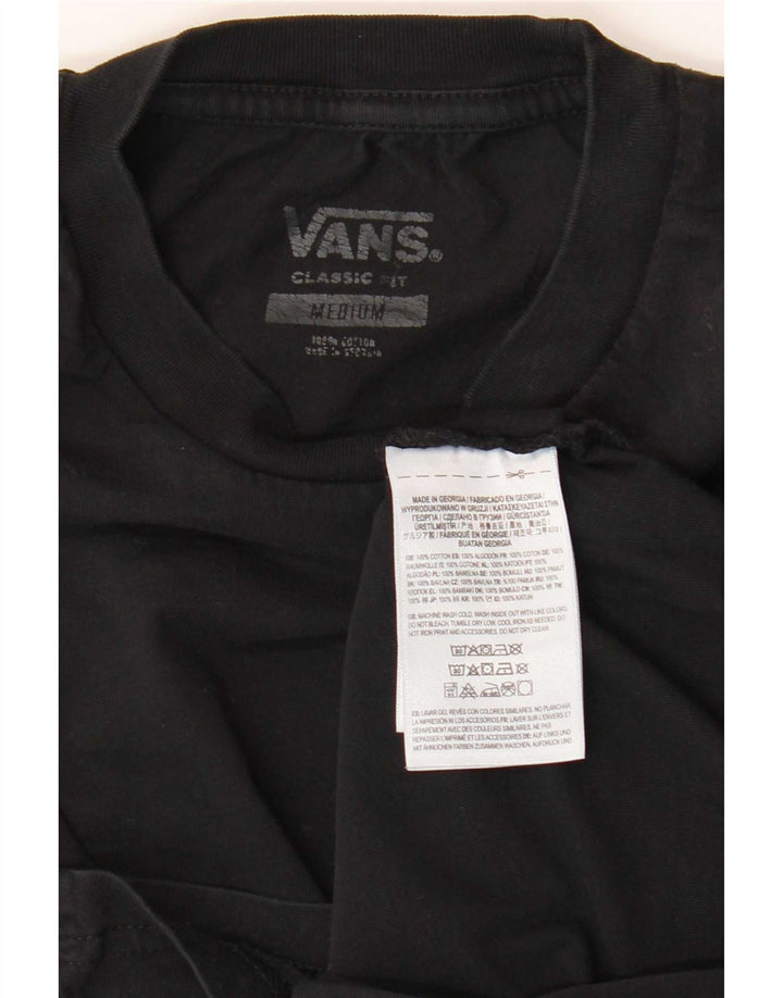 Vans Herre Classic Fit T-Shirt Top Medium Sort Bomuld