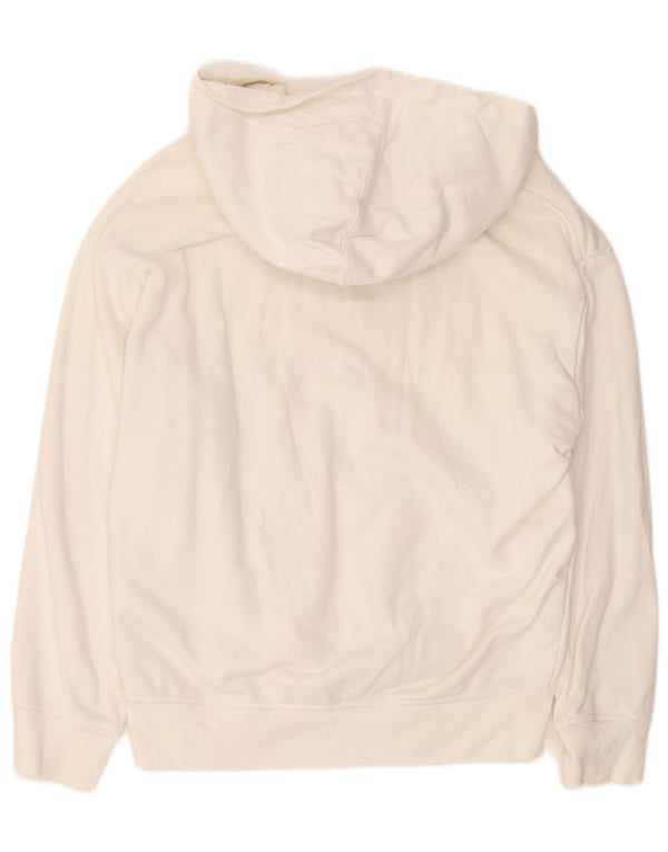 Pulover cu glugă supradimensionat cu grafic Levi's pentru femei UK 10 Bumbac alb mic