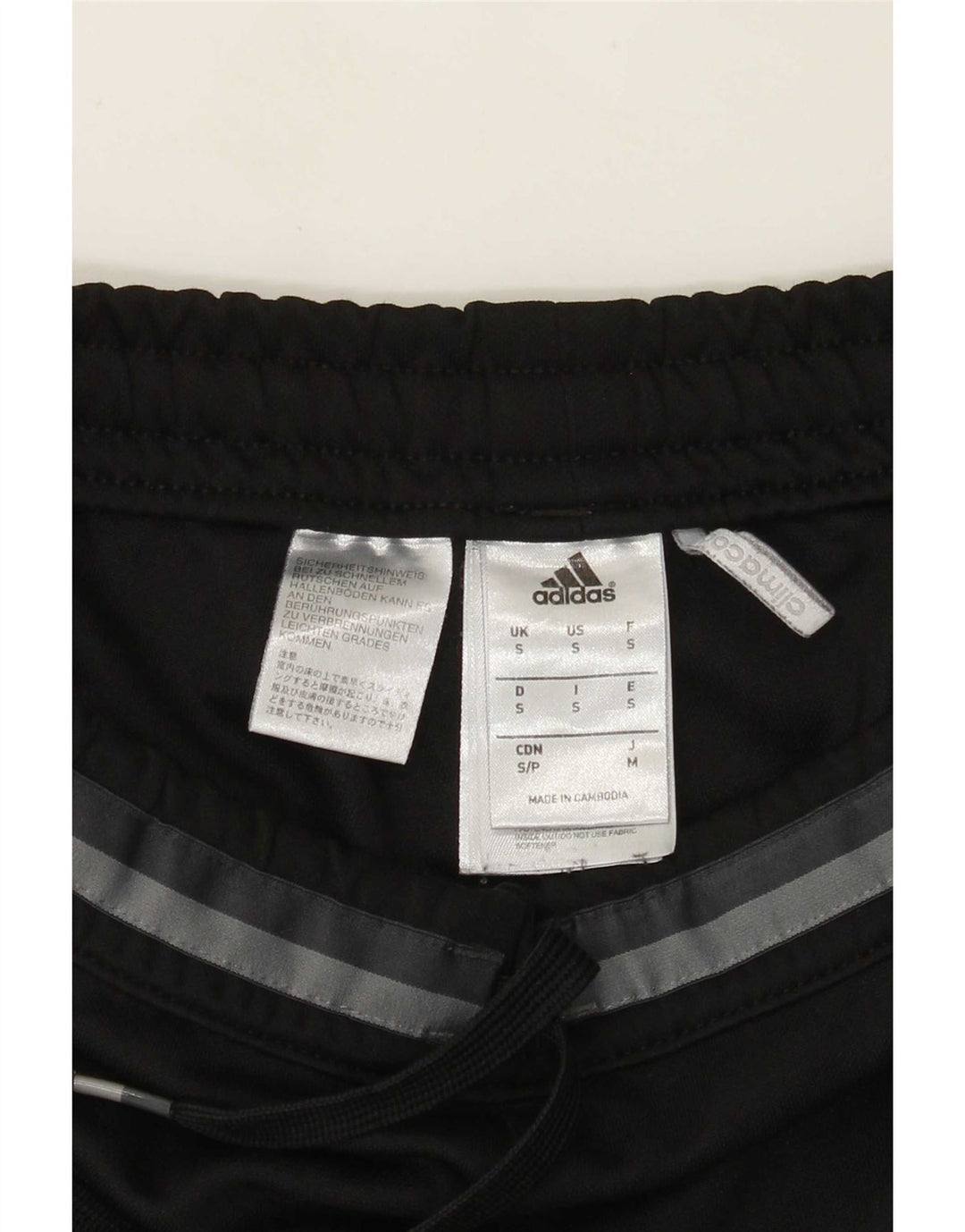 Pantaloni da tuta con grafica Adidas Climacool da uomo piccoli in poliestere nero