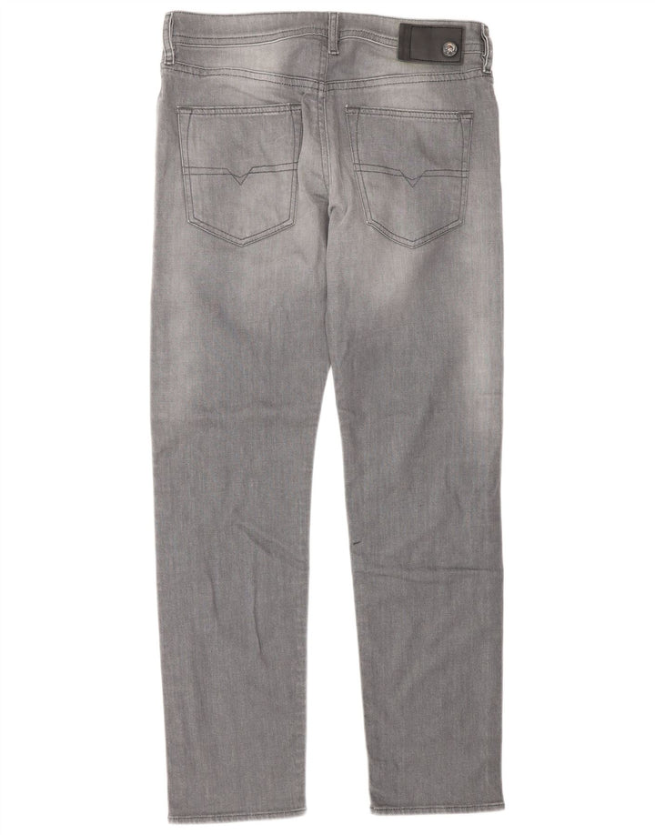 Diesel Mens Straight Jeans W30 L30 Grey Cotton