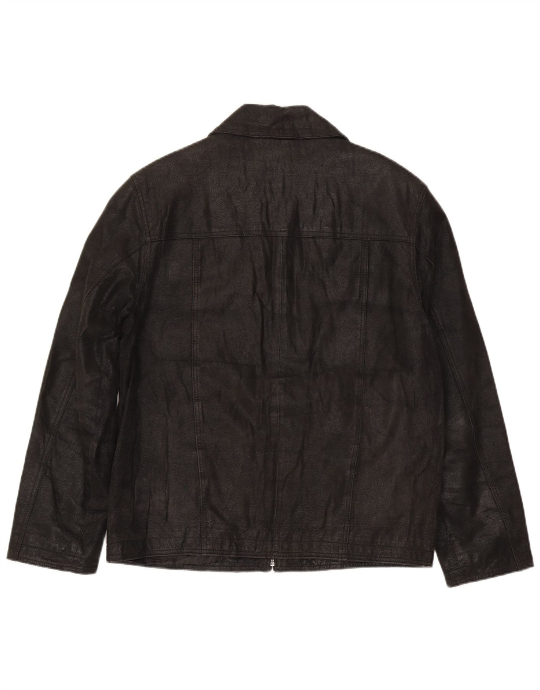 In Extenso Mens Leather Jacket UK 38 Medium Black