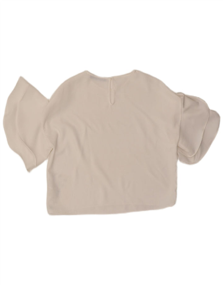 Zara Womens Batwing Oversized Blouse Top UK 10 Small White Polyester
