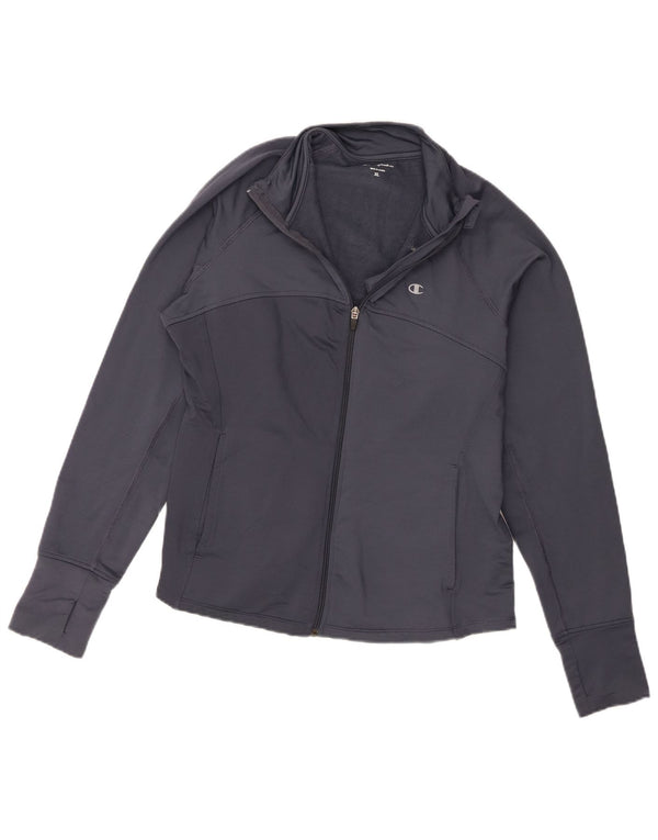 Champion Womens Tracksuit Top Jacket UK 18 XL Navy Blue Polyester
