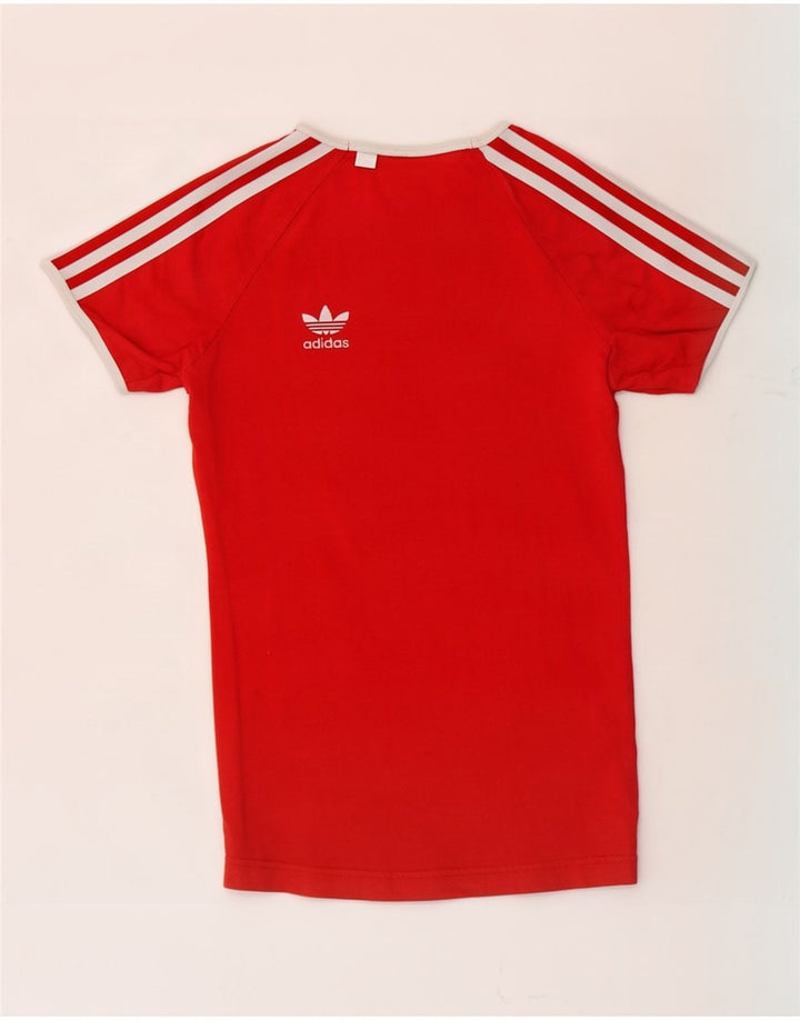 Adidas T-Shirt Femme Top EU 38 Coton Rouge Moyen