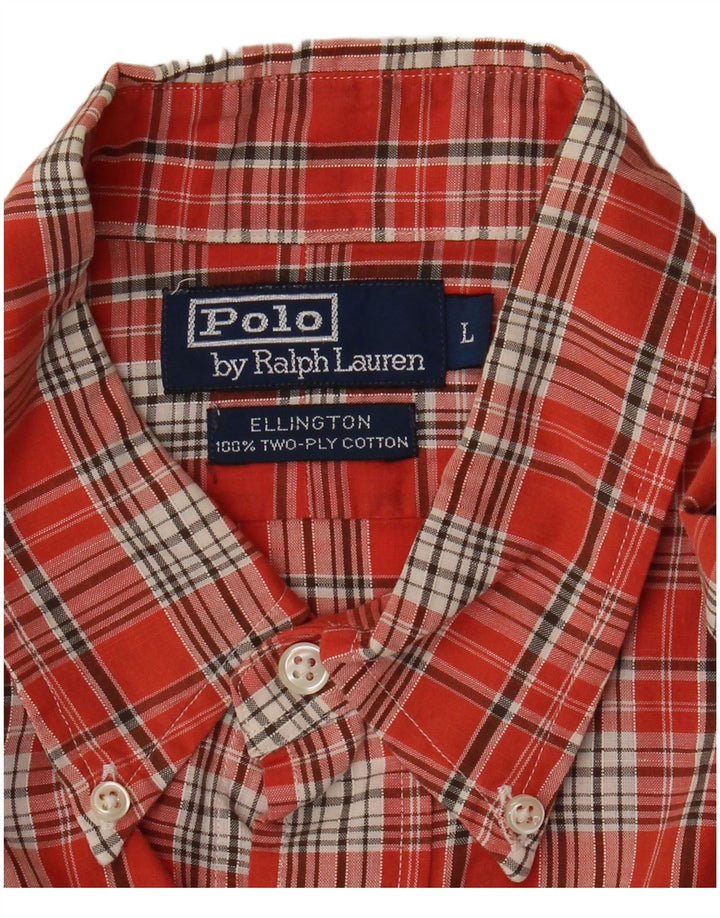 Polo Ralph Lauren Mens Shirt Large Red Check