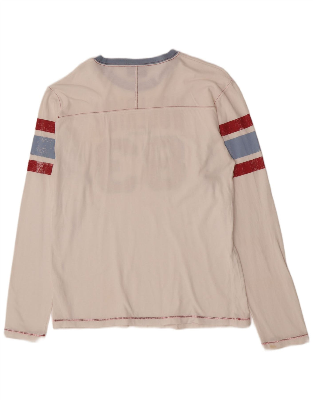 Woolrich Mens Graphic Top Long Sleeve Large White Cotton