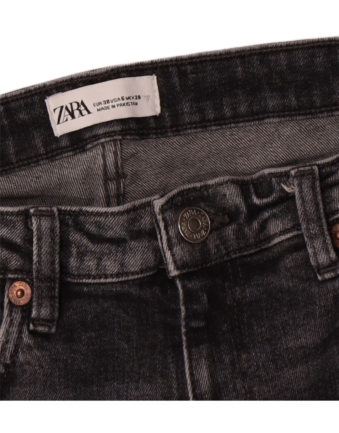 Zara Womens Bootcut Jeans EU 38 Small W28 L26 Grey