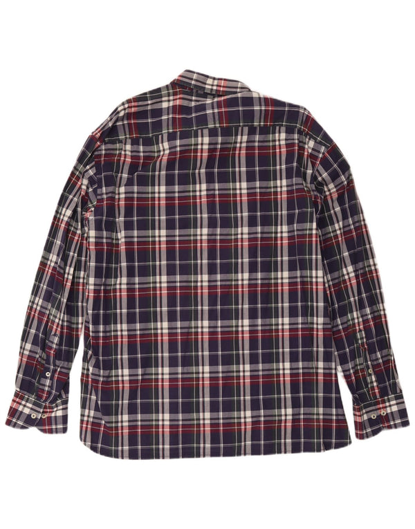 Tommy Hilfiger Herre New York Fit skjorte 2XL marineblå ternet bomuld